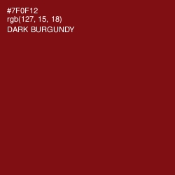 #7F0F12 - Dark Burgundy Color Image