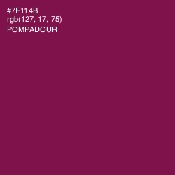 #7F114B - Pompadour Color Image