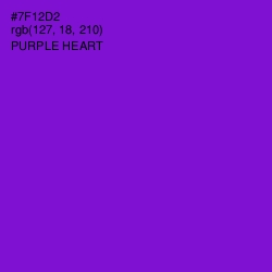 #7F12D2 - Purple Heart Color Image