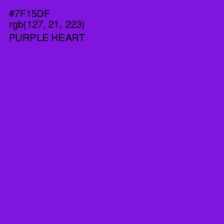 #7F15DF - Purple Heart Color Image