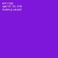 #7F17DB - Purple Heart Color Image
