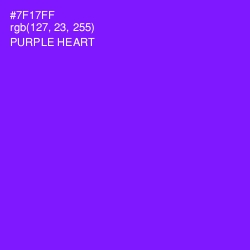 #7F17FF - Purple Heart Color Image