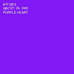 #7F18F3 - Purple Heart Color Image