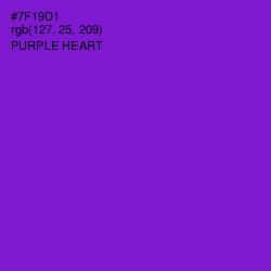 #7F19D1 - Purple Heart Color Image