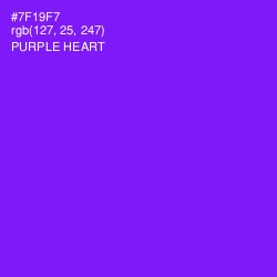 #7F19F7 - Purple Heart Color Image