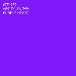 #7F19F9 - Purple Heart Color Image