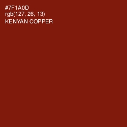 #7F1A0D - Kenyan Copper Color Image