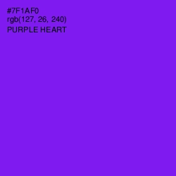 #7F1AF0 - Purple Heart Color Image