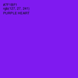 #7F1BF1 - Purple Heart Color Image