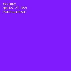 #7F1BFC - Purple Heart Color Image