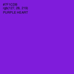 #7F1CDB - Purple Heart Color Image