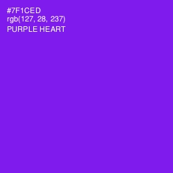 #7F1CED - Purple Heart Color Image