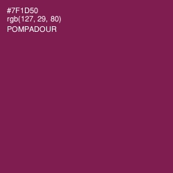 #7F1D50 - Pompadour Color Image
