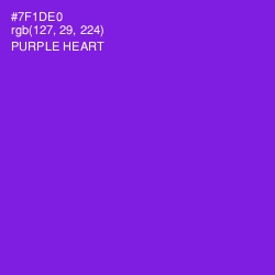 #7F1DE0 - Purple Heart Color Image