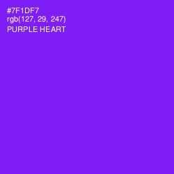 #7F1DF7 - Purple Heart Color Image