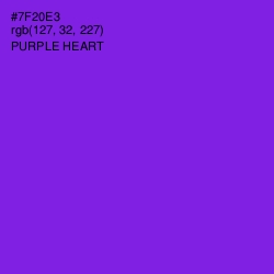 #7F20E3 - Purple Heart Color Image