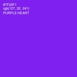 #7F20F1 - Purple Heart Color Image