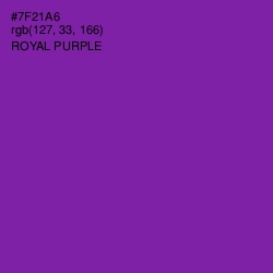 #7F21A6 - Royal Purple Color Image