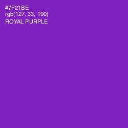 #7F21BE - Royal Purple Color Image