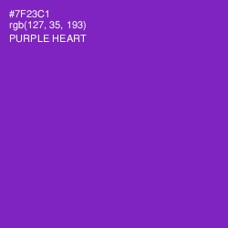 #7F23C1 - Purple Heart Color Image