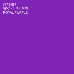 #7F24B7 - Royal Purple Color Image