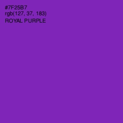 #7F25B7 - Royal Purple Color Image