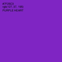 #7F25C3 - Purple Heart Color Image