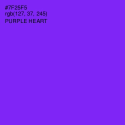 #7F25F5 - Purple Heart Color Image