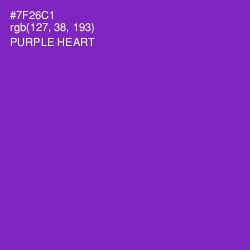 #7F26C1 - Purple Heart Color Image