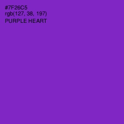 #7F26C5 - Purple Heart Color Image