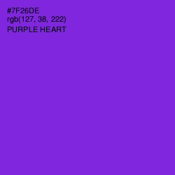 #7F26DE - Purple Heart Color Image