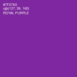 #7F27A0 - Royal Purple Color Image