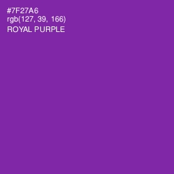 #7F27A6 - Royal Purple Color Image