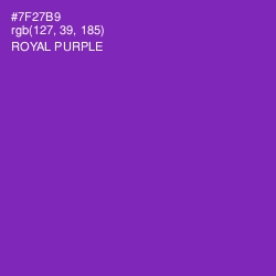 #7F27B9 - Royal Purple Color Image