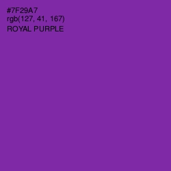 #7F29A7 - Royal Purple Color Image