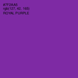 #7F2AA5 - Royal Purple Color Image