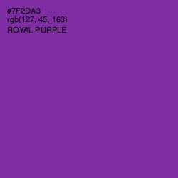 #7F2DA3 - Royal Purple Color Image