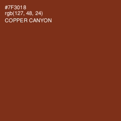 #7F3018 - Copper Canyon Color Image