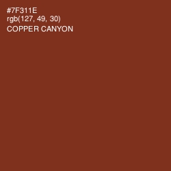 #7F311E - Copper Canyon Color Image