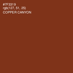 #7F3319 - Copper Canyon Color Image
