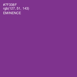 #7F338F - Eminence Color Image