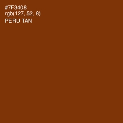 #7F3408 - Peru Tan Color Image