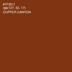 #7F3511 - Copper Canyon Color Image