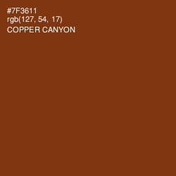 #7F3611 - Copper Canyon Color Image