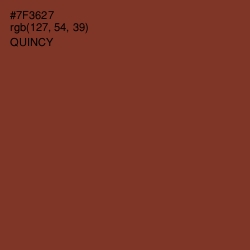 #7F3627 - Quincy Color Image