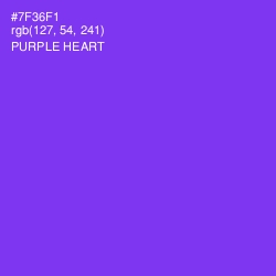 #7F36F1 - Purple Heart Color Image