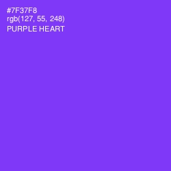 #7F37F8 - Purple Heart Color Image