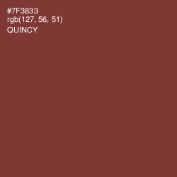 #7F3833 - Quincy Color Image