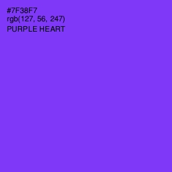 #7F38F7 - Purple Heart Color Image