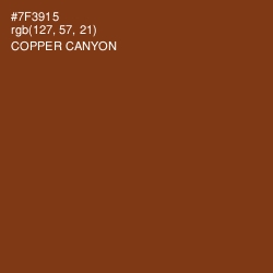 #7F3915 - Copper Canyon Color Image